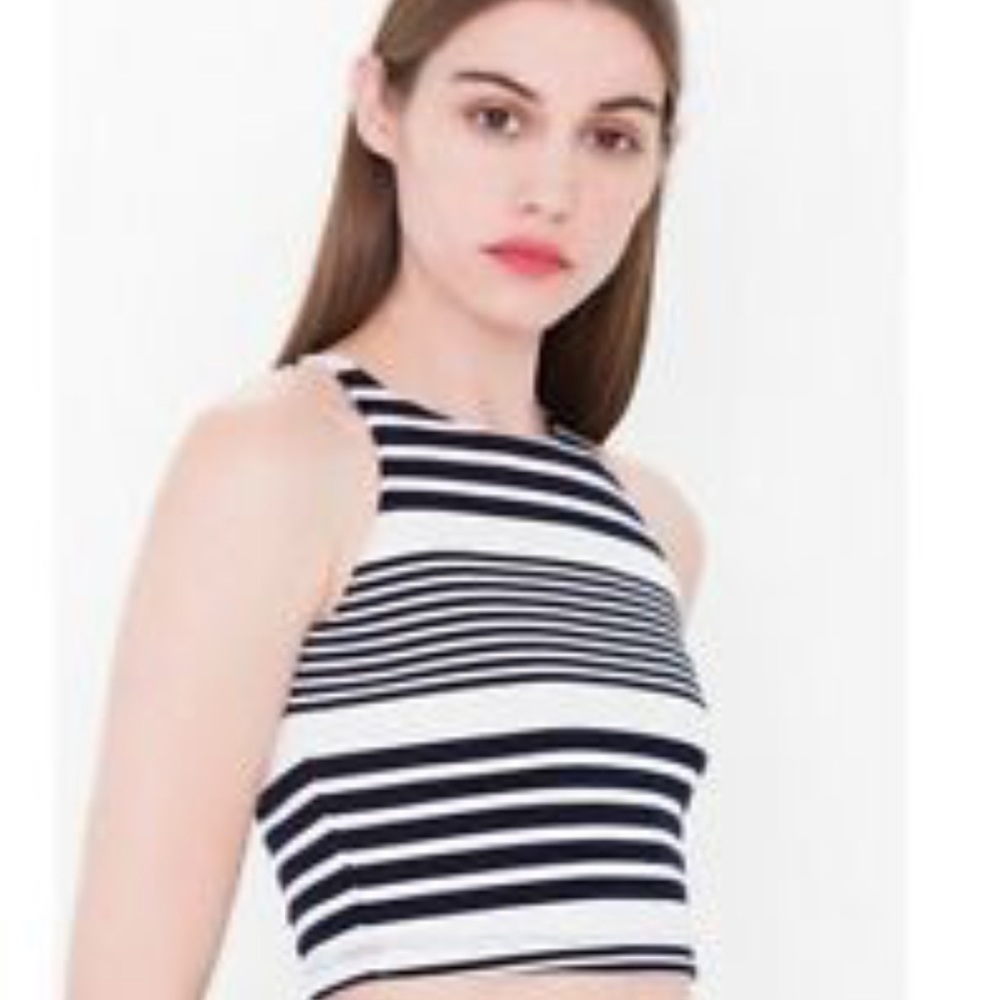 Rare American Apparel Striped Crop Top